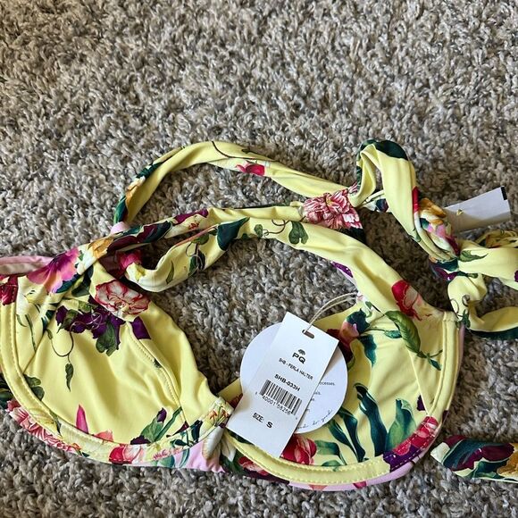 PQ Swim NWT Perla halter top in hibiscus size S - Picture 4 of 4
